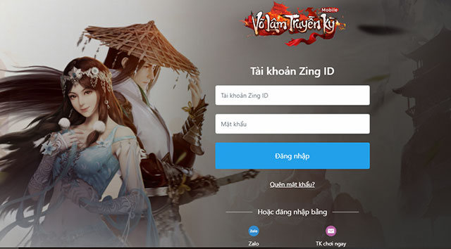 Đăng nhập tài khoản Zing