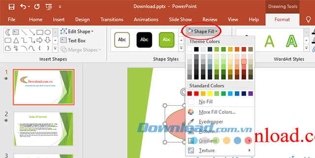 Đổi màu cho hình vẽ