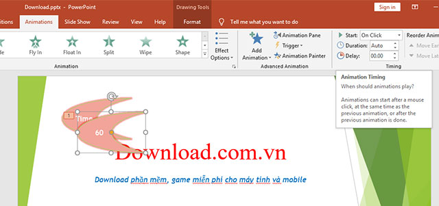 Đặt thời gian đếm ngược