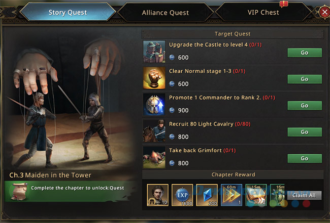 Danh sách Nhiệm vụ