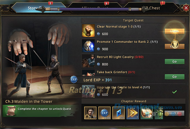 Phần thưởng làm nhiệm vụ