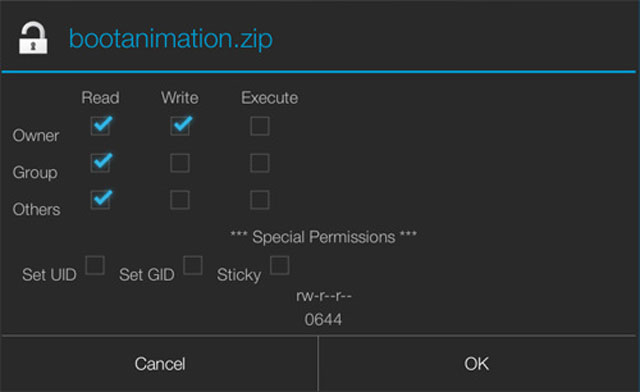 Tích vào các ô và chọn Permission 