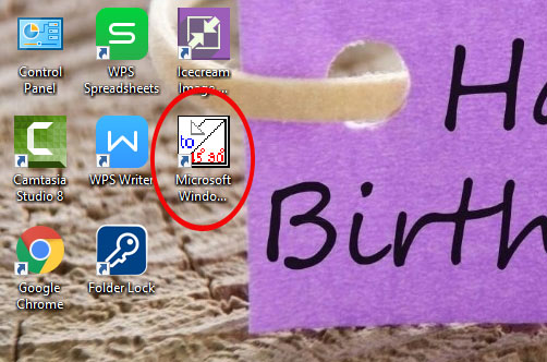 Biểu tượng của MSWLogo trên màn hình
