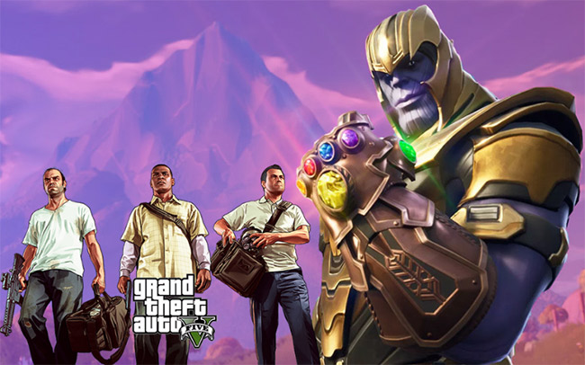 Game nhập vai kinh điển GTA 5 và nhân vật Thanos