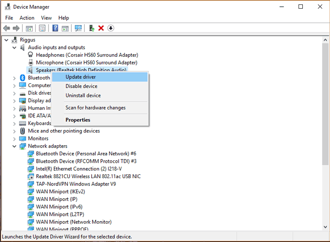 Tùy chọn cập nhật driver Realtek