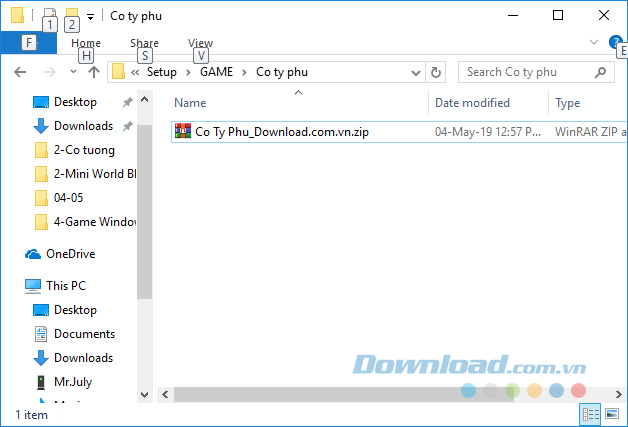 Giải nén file cài đặt Cờ Tỷ Phú