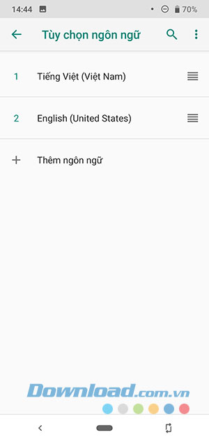 Đặt làm ngôn ngữ chính