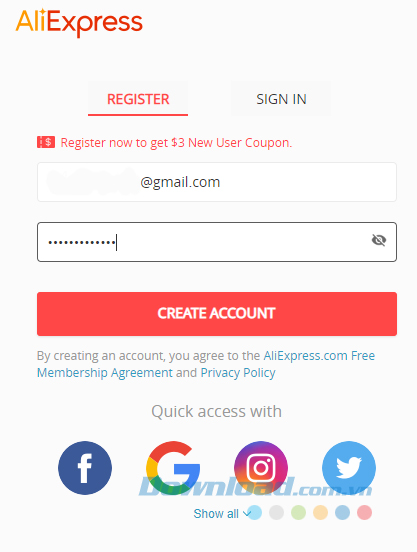 Tài khoản đăng nhập