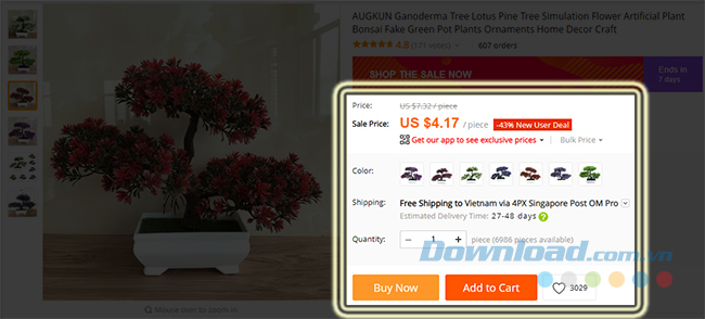 Chọn hàng cần mua