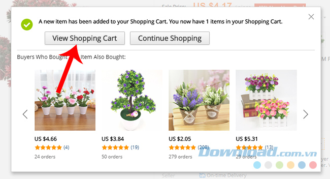 Chọn vào giỏ hàng