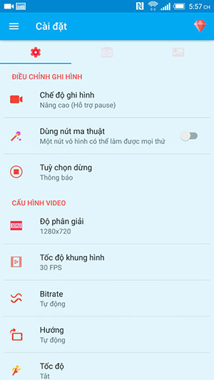 Điều chỉnh chất lượng video