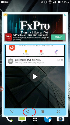 Chia sẻ video đã quay