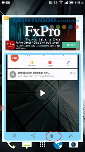 Xóa video vừa quay