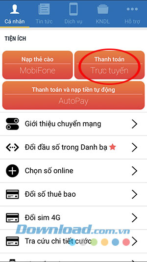 Thanh toán trực tuyến