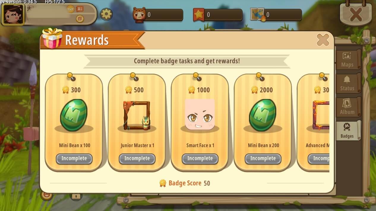 Phần thưởng trong Mini World