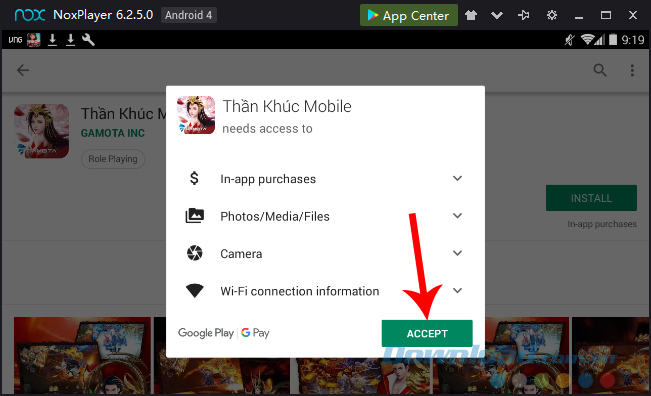 Đồng ý các điều khoản của Thần Khúc Mobile