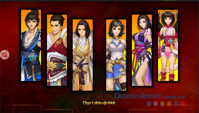 Chọn nhân vật chơi Chân Tam Quốc trên giả lập