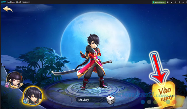 Chọn nhân vật chơi Đại Kiếm Vương Mobile