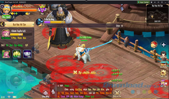Đánh boss trong Đại Kiếm Vương Mobile