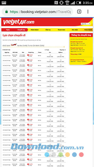 Chi tiết chuyến đi