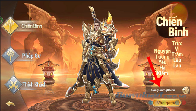 Chọn nhân vật chơi Thần Khúc Mobile trên máy tính