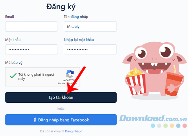 Điền thông tin cá nhân