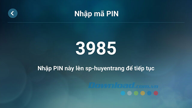 Mã PIN kết nối 2 thiết bị