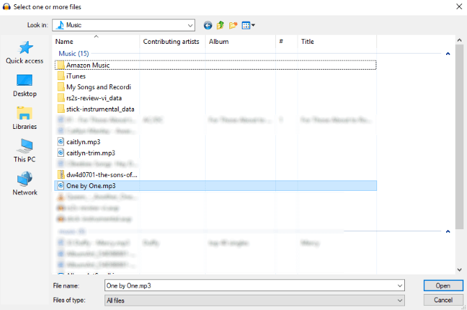 Chọn file nhạc muốn tách lời