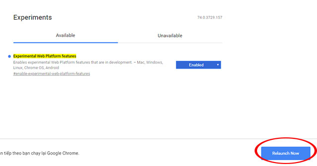 Khởi động lại trình duyệt web