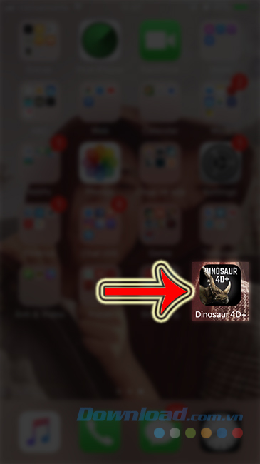 Sử dụng ứng dụng tạo ảnh 4D Dinosaurs 4D trên điện thoại