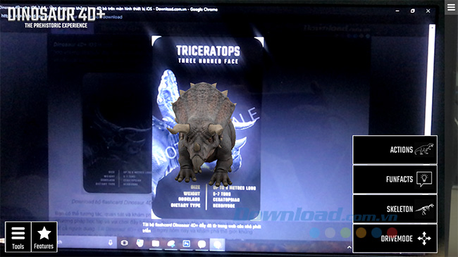 Tạo hình khủng long 4D trên Dinosaurs 4D+