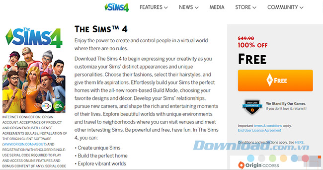 Trang chủ của EA