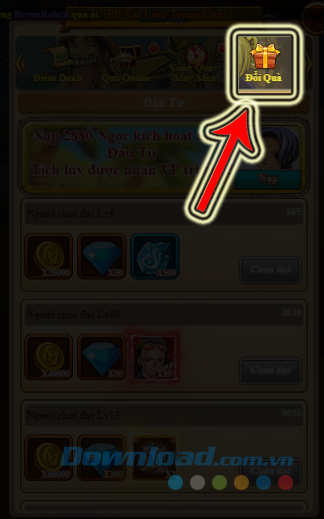 Đổi giftcode game Vua Hải Tặc H5