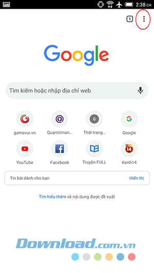 Giao diện Google Chrome