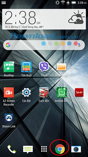 Truy cập Google Chrome