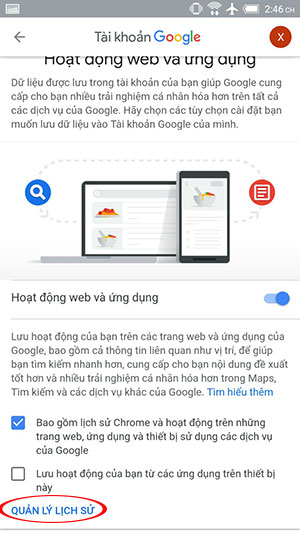 Quản lý lịch sử