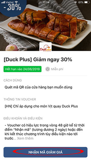 Mã giảm giá trên VinID