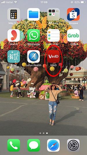 Giao diện chính của ứng dụng VinID