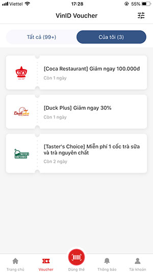 Lựa chọn mã giảm giá