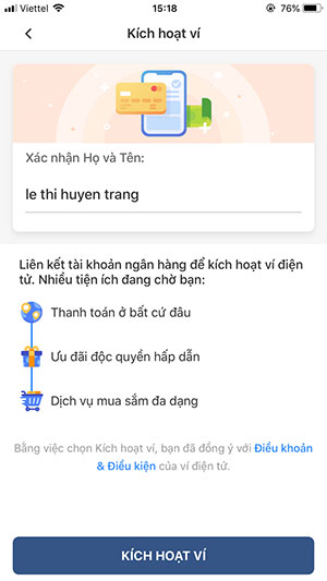 Liên kết ví điện tử