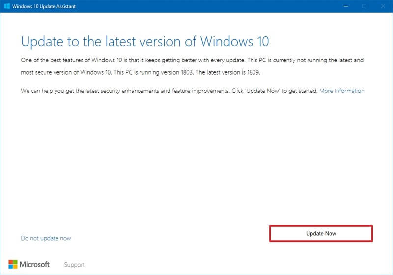 Cập nhật Windows 10 May 2019 đơn giản