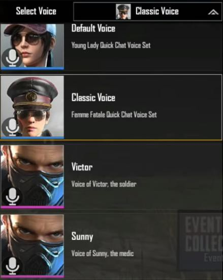 Voice set mới của PUBG Mobile 0.13.0