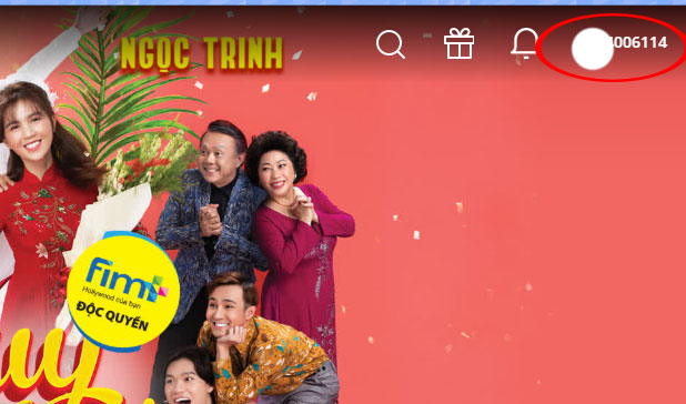 Truy cập thông tin tài khoản cá nhân trên Fim+