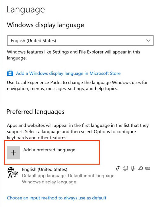 Thêm bộ gõ tiếng Việt trên Windows 10 May 2019