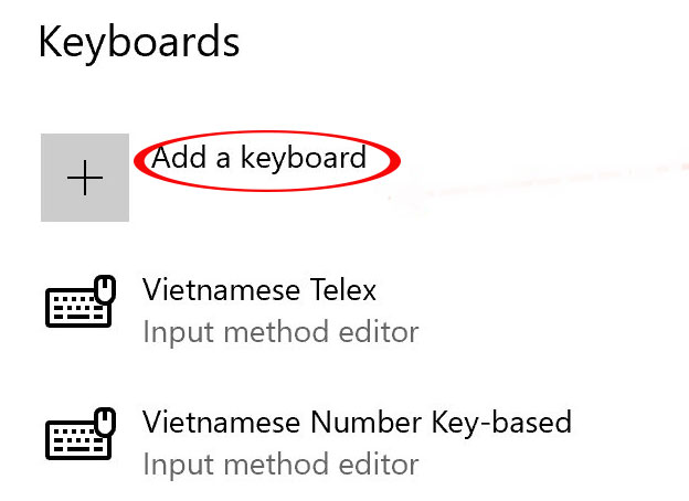 Thêm bộ gõ tiếng Việt