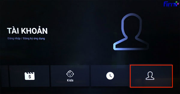 Chọn tài khoản cá nhân