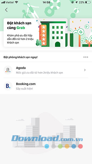 Lựa chọn ứng dụng đặt phòng