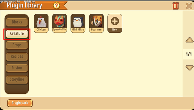 Chọn vào Plugin library