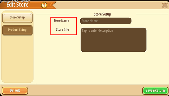 Đặt tên và thông tin cửa hàng trong Mini World: Block Art