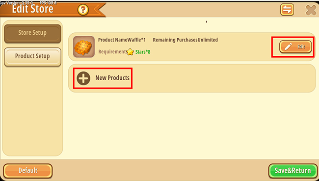 Điều chỉnh thông tin sản phẩm bán trong Mini World: Block Art